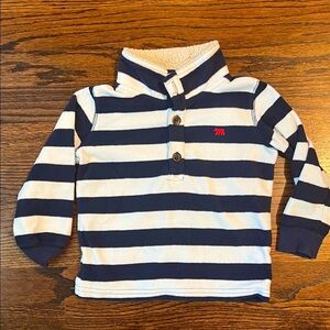 Carter's Navy and White Striped Pullover